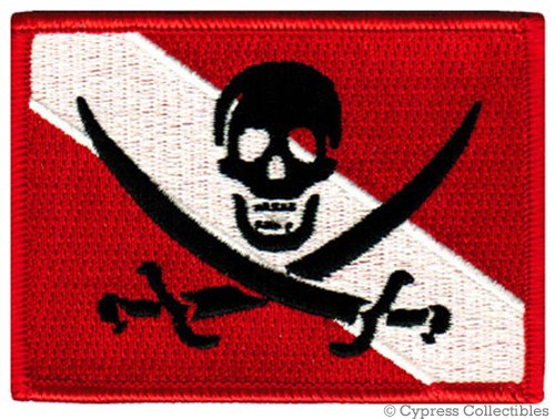 Scuba diving pirate flag - flag, patch