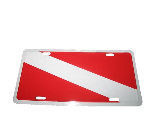 Diver down red x12 - red, 6"x12"