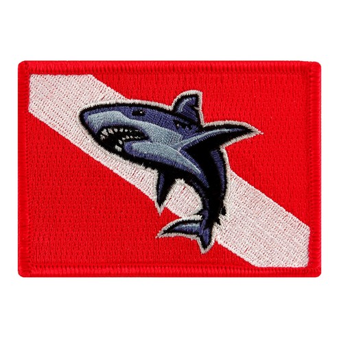 Scuba diving patch shark diver - scuba,